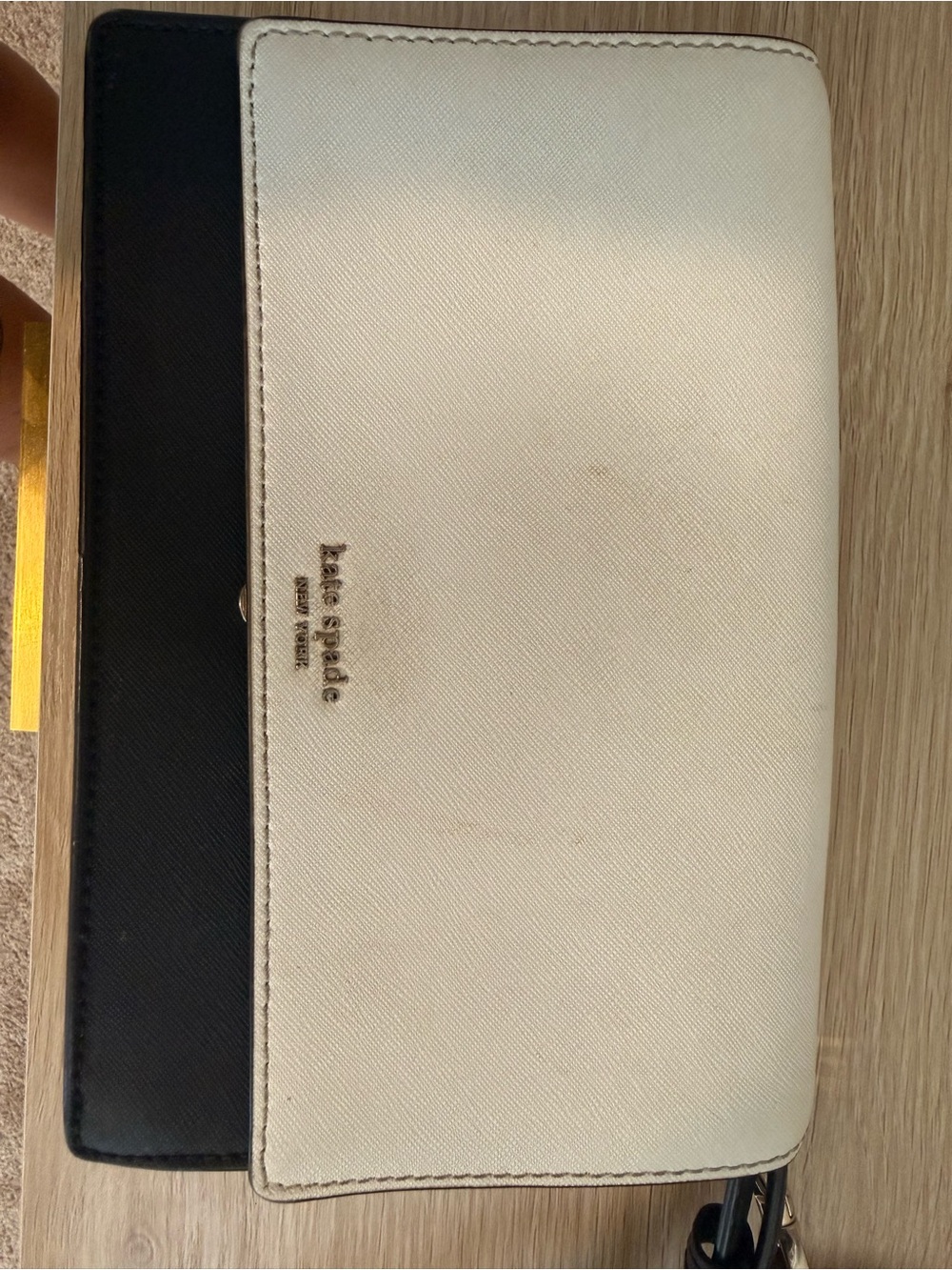 kate spade Two-Tone Crossbody Purse in Cream and Black